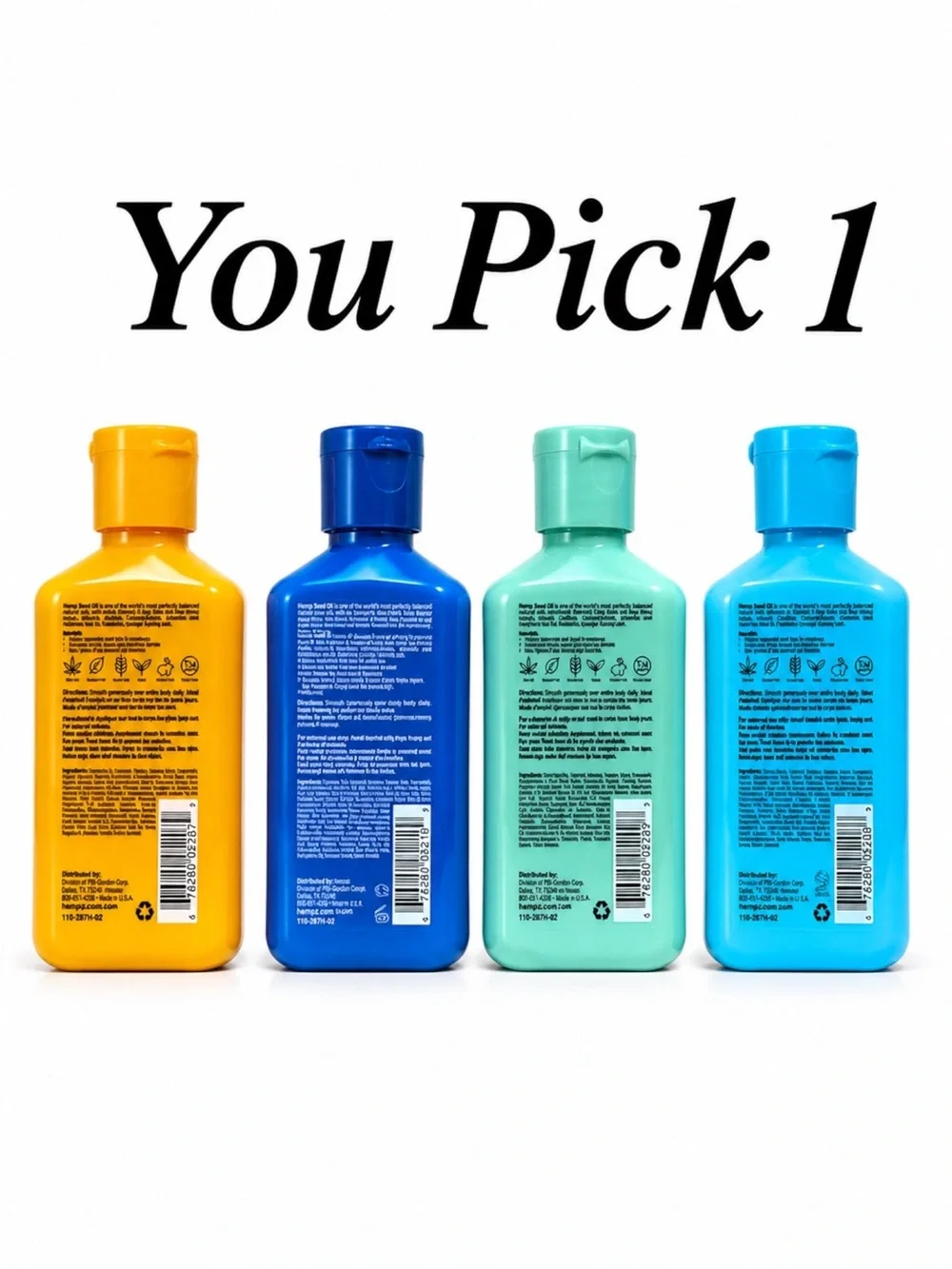Hempz U Pick 1 2.5 oz Body Moisturizer Citrus Blossom Lavender Cucumber or Ocean